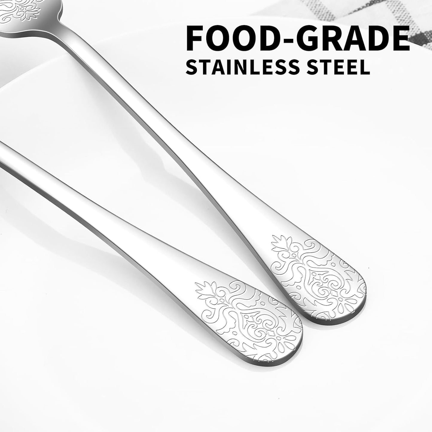 48-Pc Silverware Set, 8 Places, with Organizer & Steak Knives, Mirror Polish