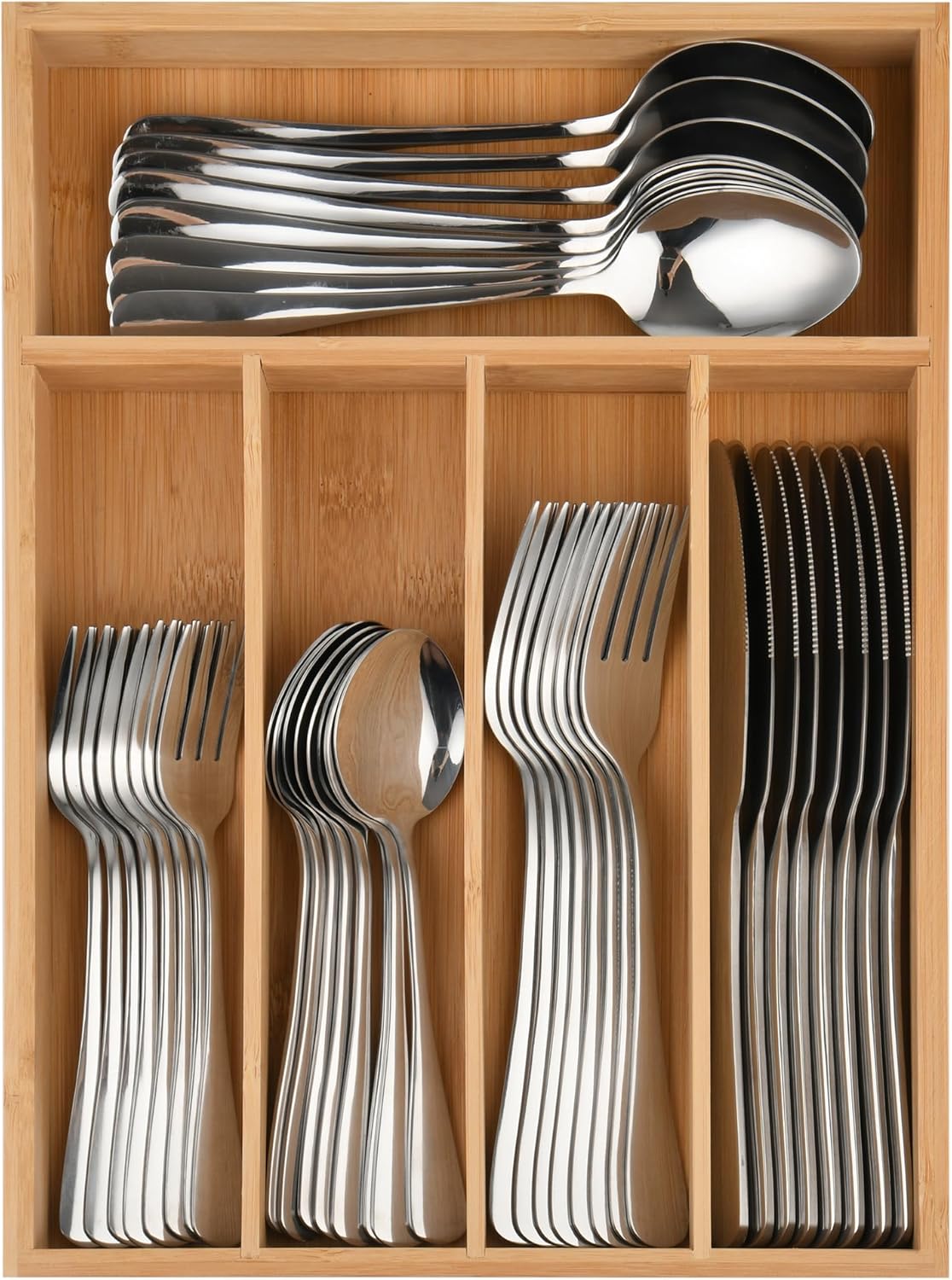 40-Pc Silverware Set, 8 Places, with Drawer Organizer, Rust-Proof