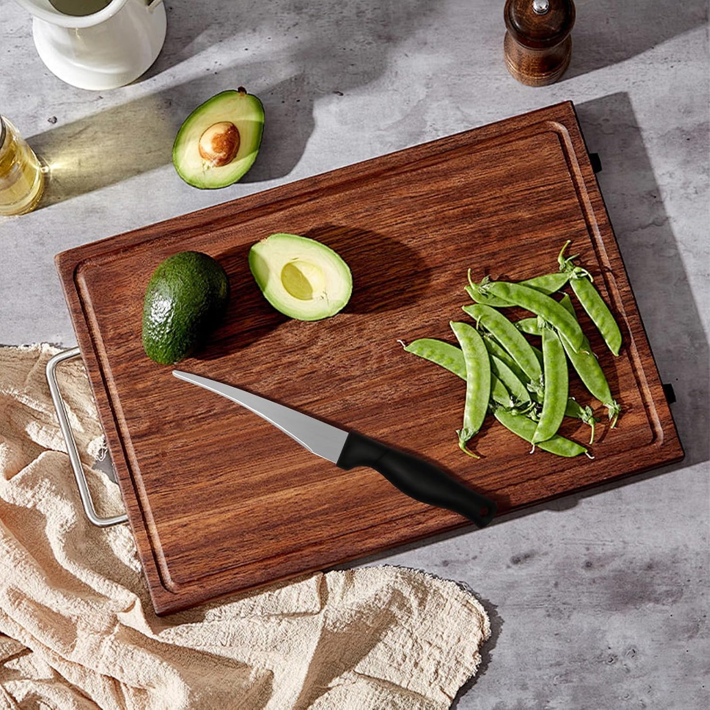 2-Pack Curved Paring Knives, Ultra-Sharp, Concave Blade