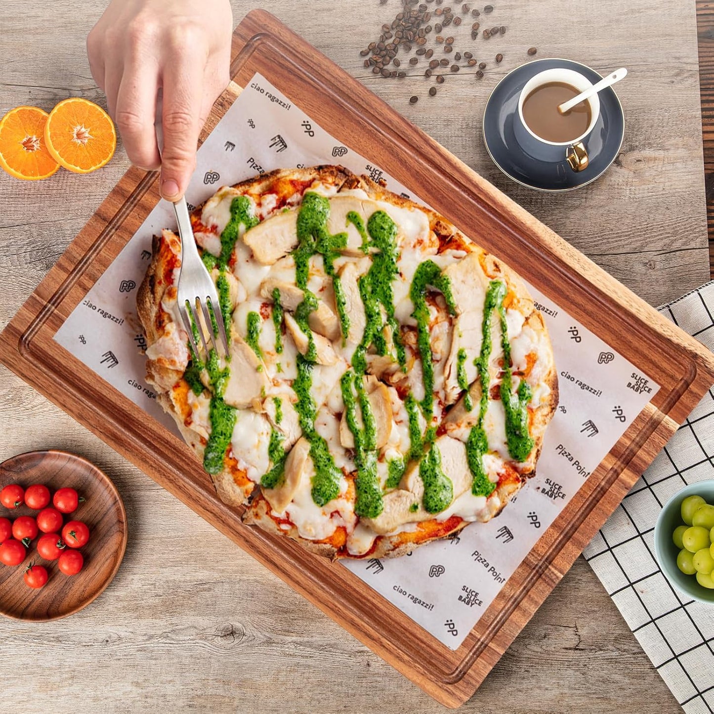 20-Inch Acacia Cutting Board, 1.5-Inch Thick, Reversible, with Juice Groove