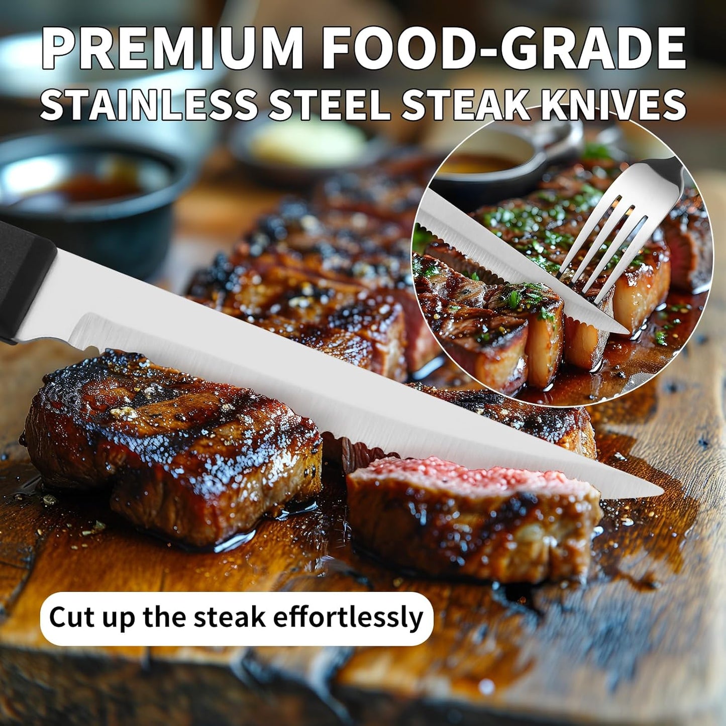 53-Pc Silverware Set, 8 Places, with Organizer & Steak Knives, Silver