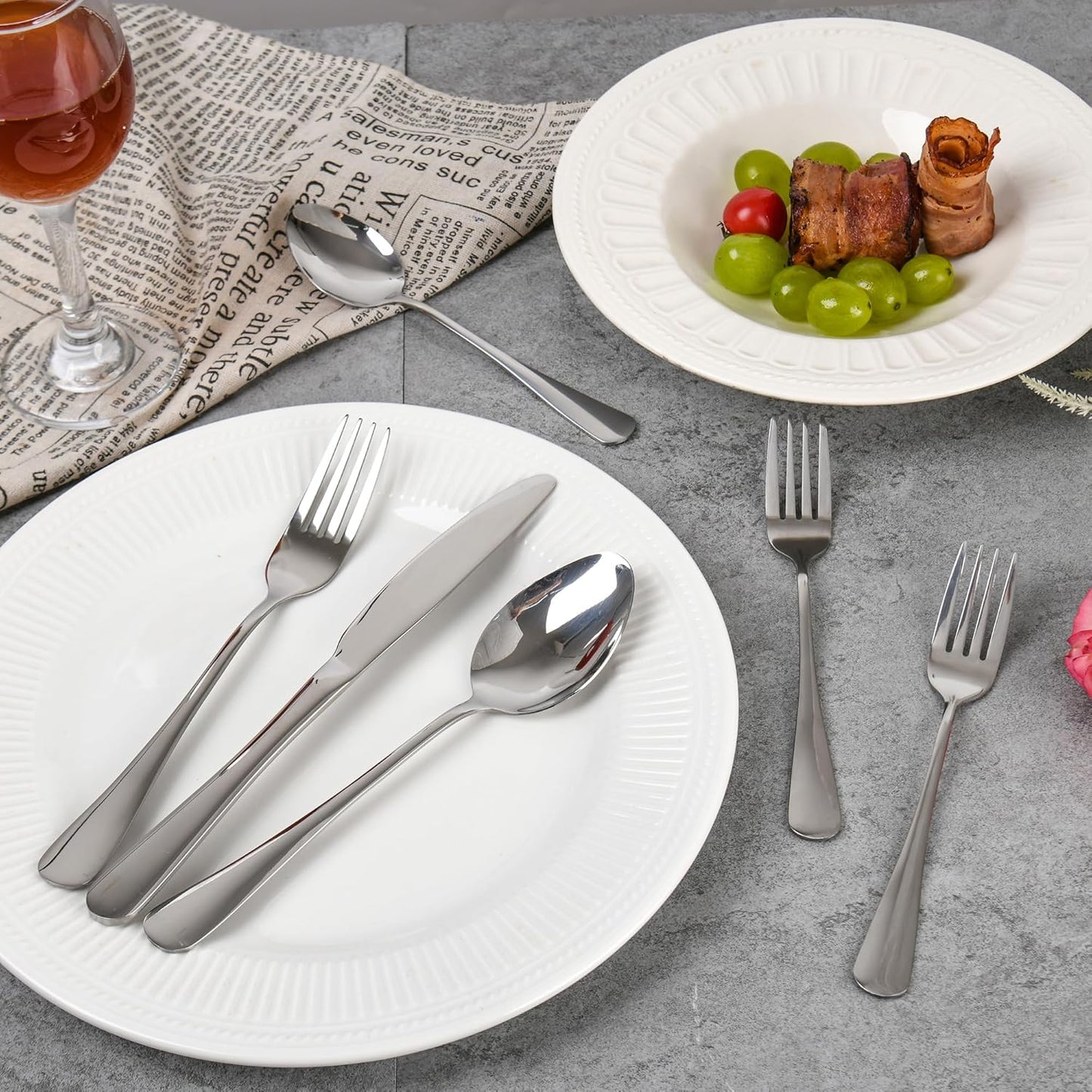 40-Pc Silverware Set, 8 Places, with Drawer Organizer, Rust-Proof