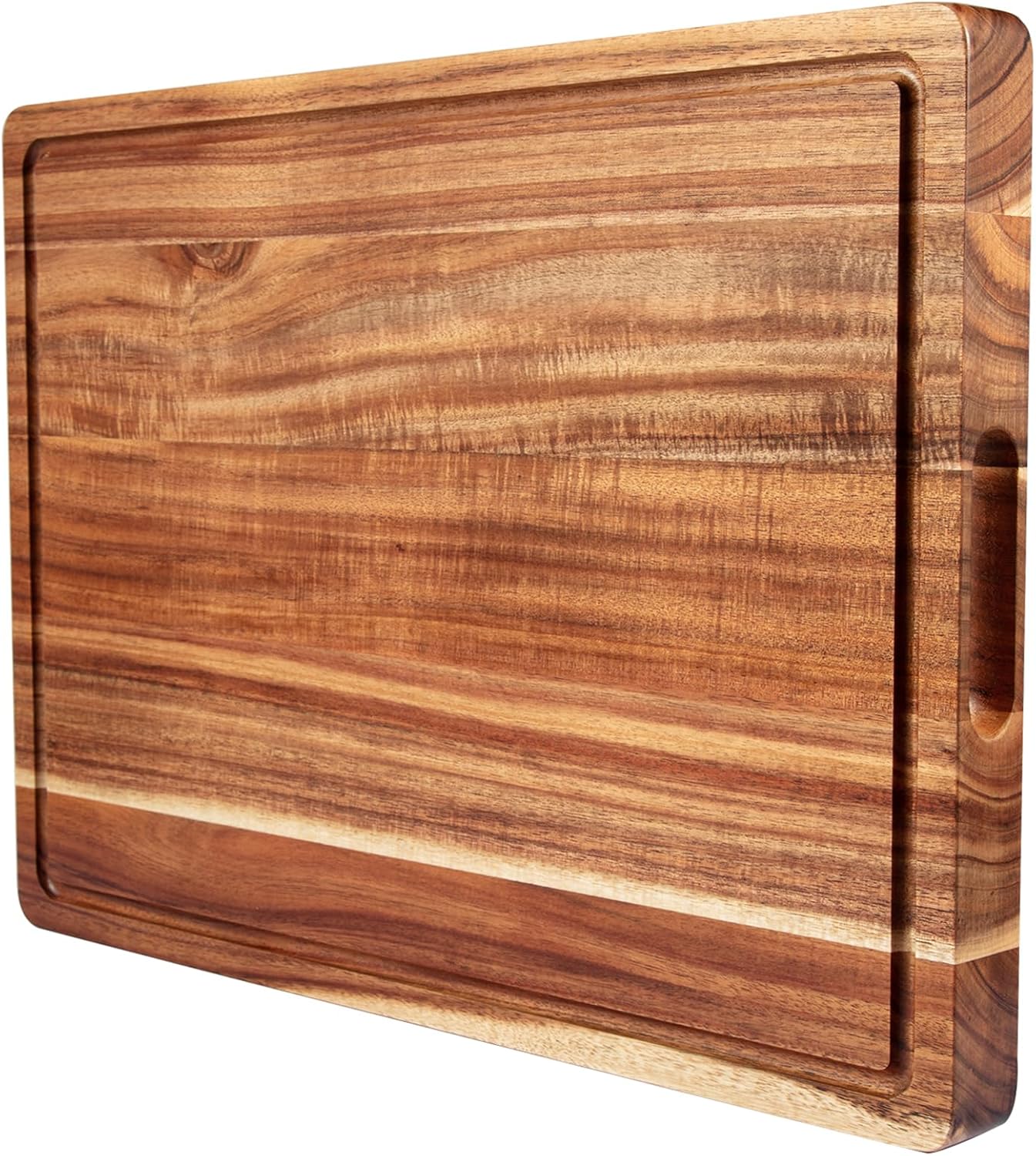 20-Inch Acacia Cutting Board, 1.5-Inch Thick, Reversible, with Juice Groove